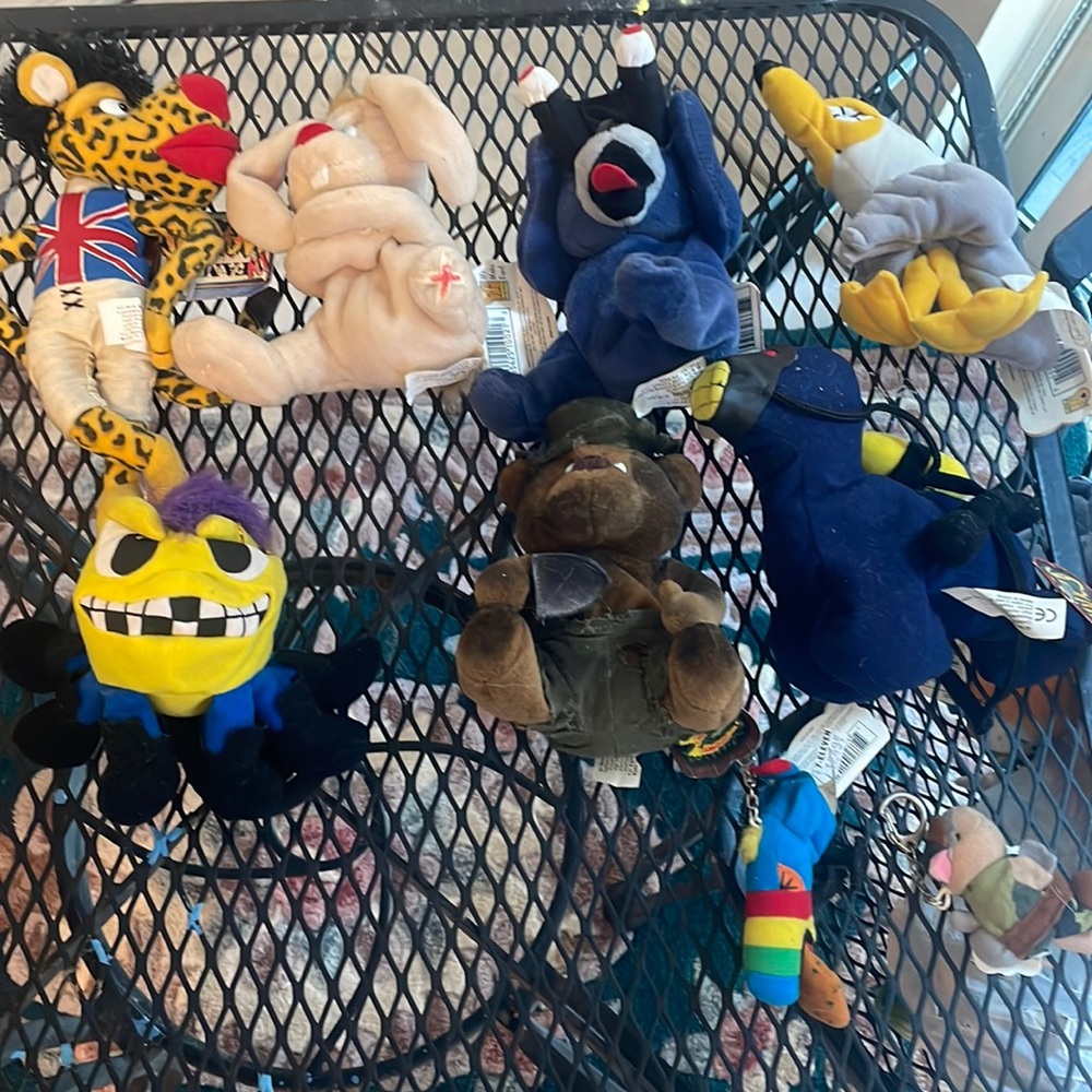 Meanies and infamous meanies plush collectibles